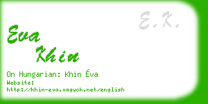 eva khin business card